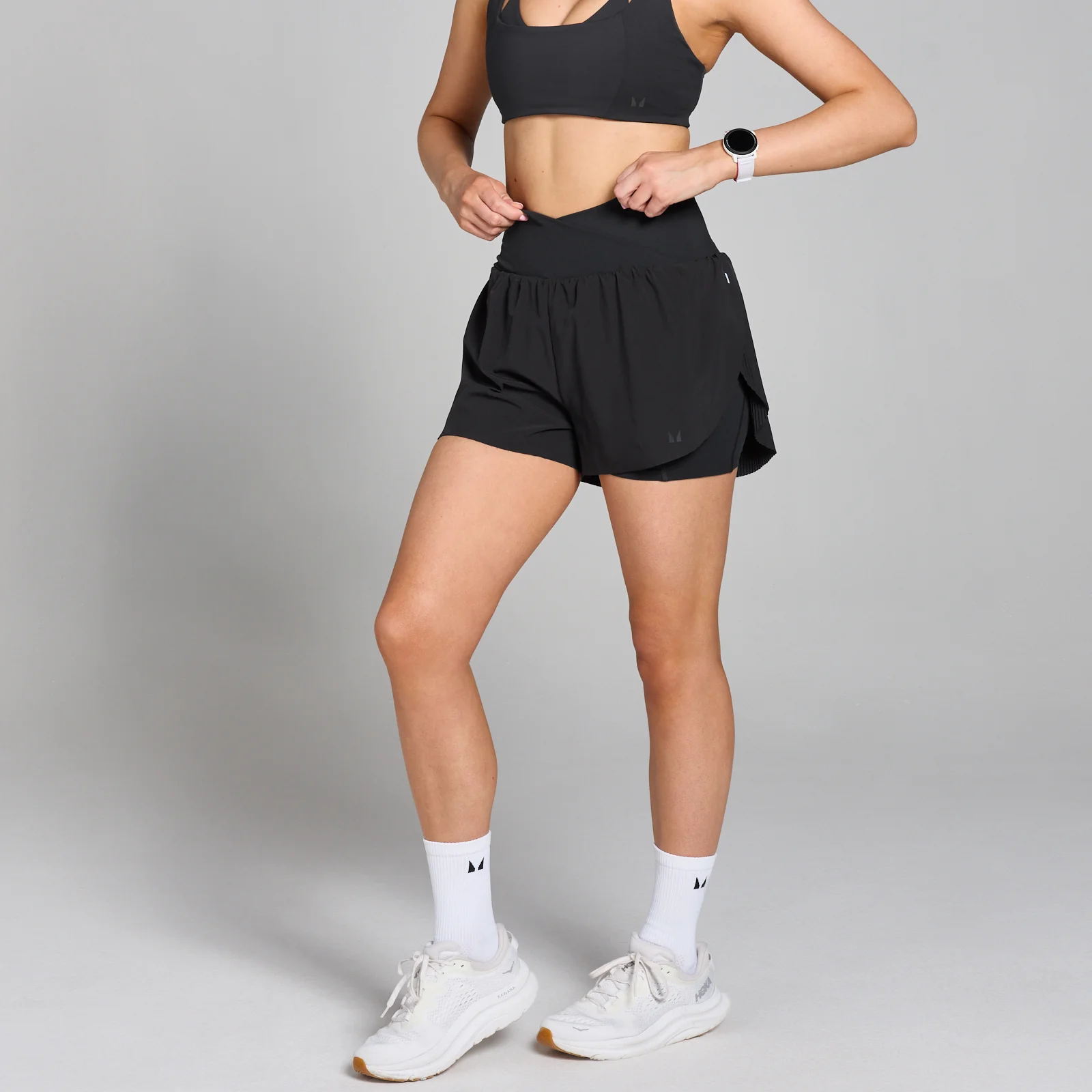 MP Women's Velocity Pleated Running Short - Black - L Image 1