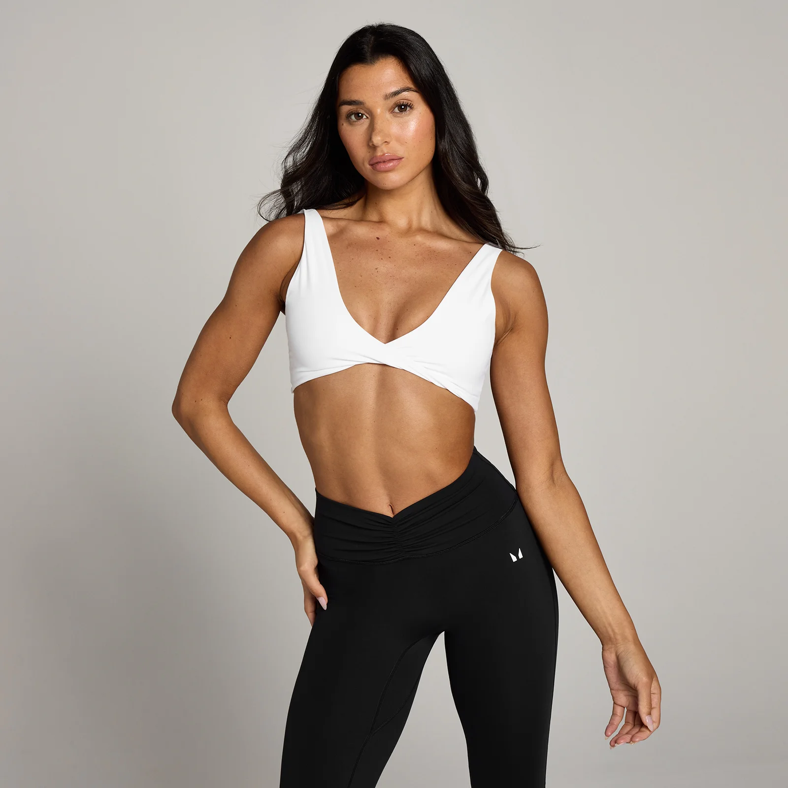 MP Women's Tempo Twist Front Sports Bra - White - S Image 1