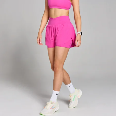 MP Women's Velocity Pleated Running Short - Violet Pink