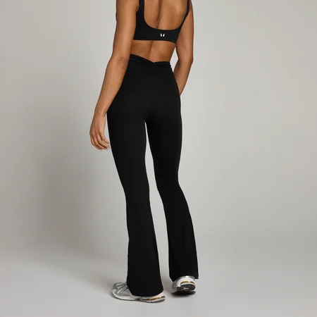 MP Women's Tempo Ruched Front Flared Leggings - Black