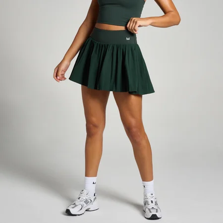 MP Women's Tempo Pleated Skort - Dark Emerald