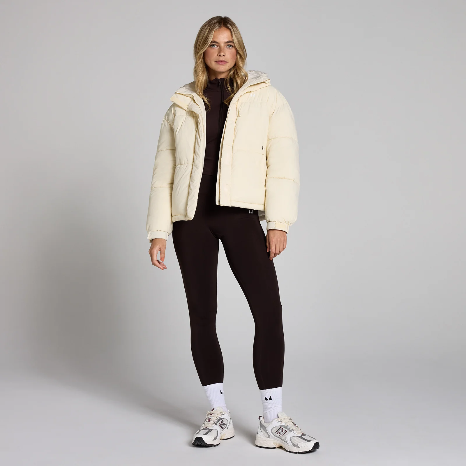 MP Women's Short Padded Puffer Jacket - Soft Cream - XS Image 3