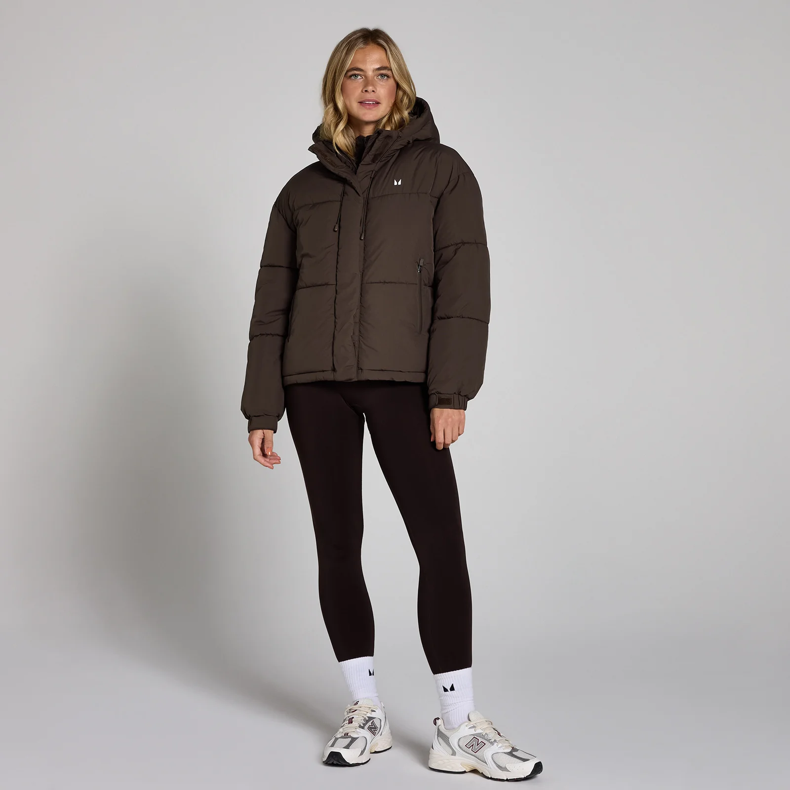 MP Women's Short Padded Puffer Jacket - Chocolate - XS Image 3