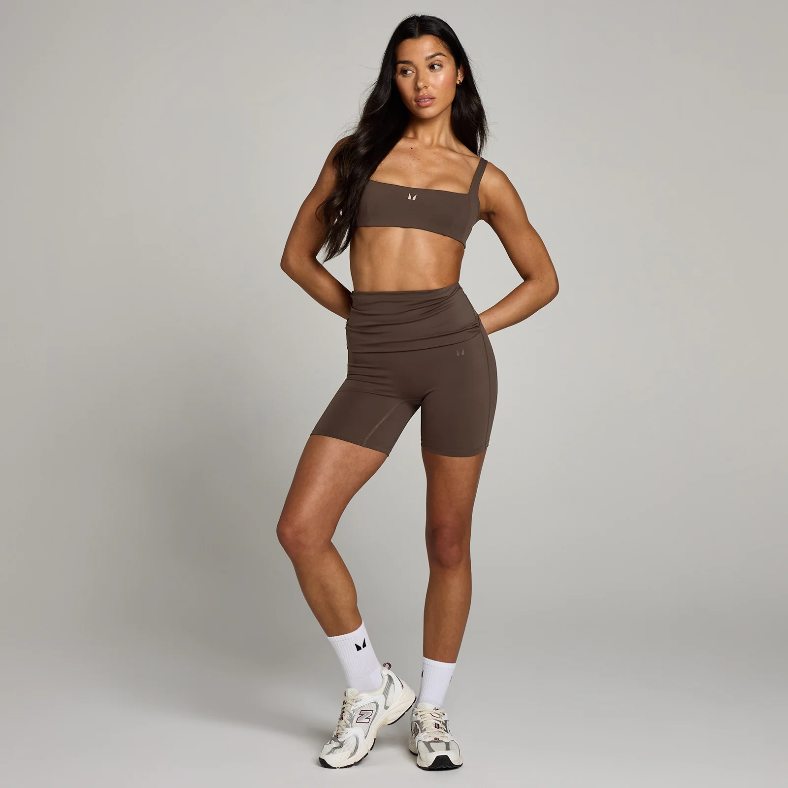MP Women's Studio Fold Over Short - Chocolate - S Image 3