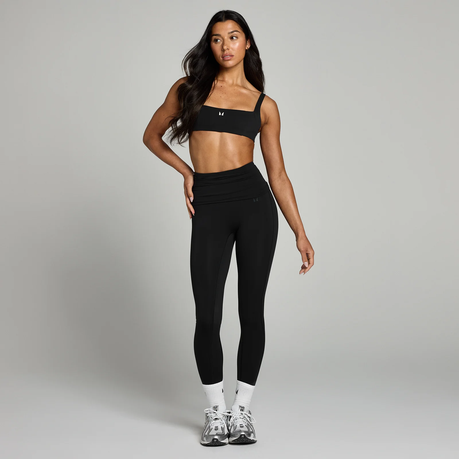 MP Women's Studio Fold Over Legging - Black - XS Image 3