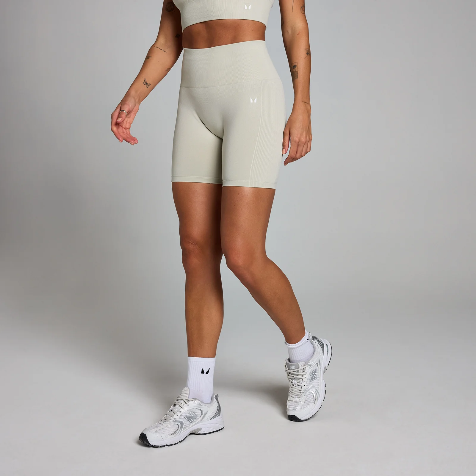 MP Women's Shape Seamless Cycling Shorts - Ash - S Image 1