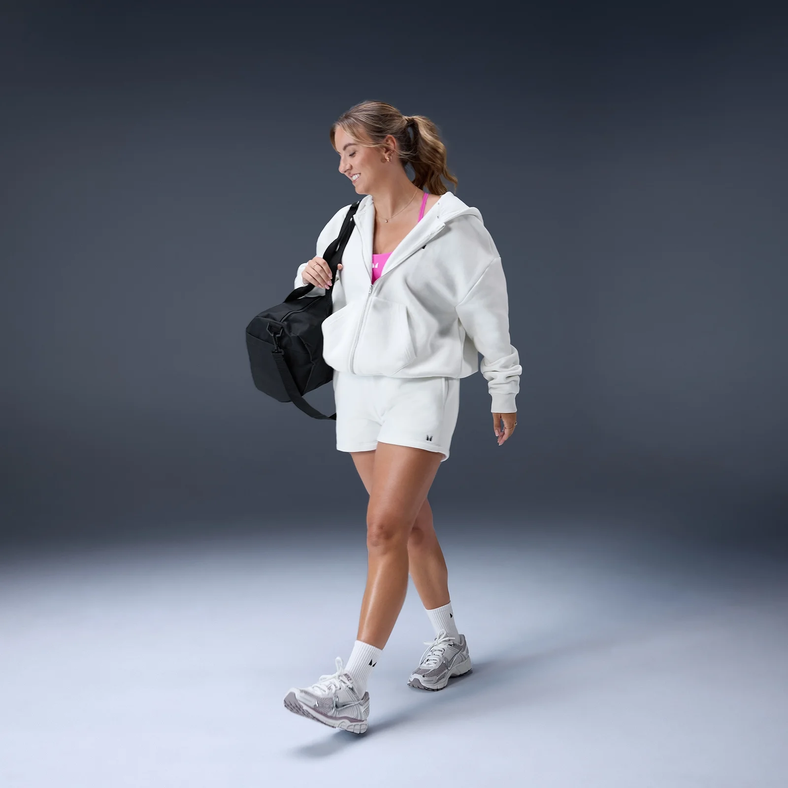 MP Women's Basics Zip Through Hoodie - Cloud - XS Image 1