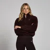 MP Women's Cropped Borg 1/4 Zip Fleece - Chocolate