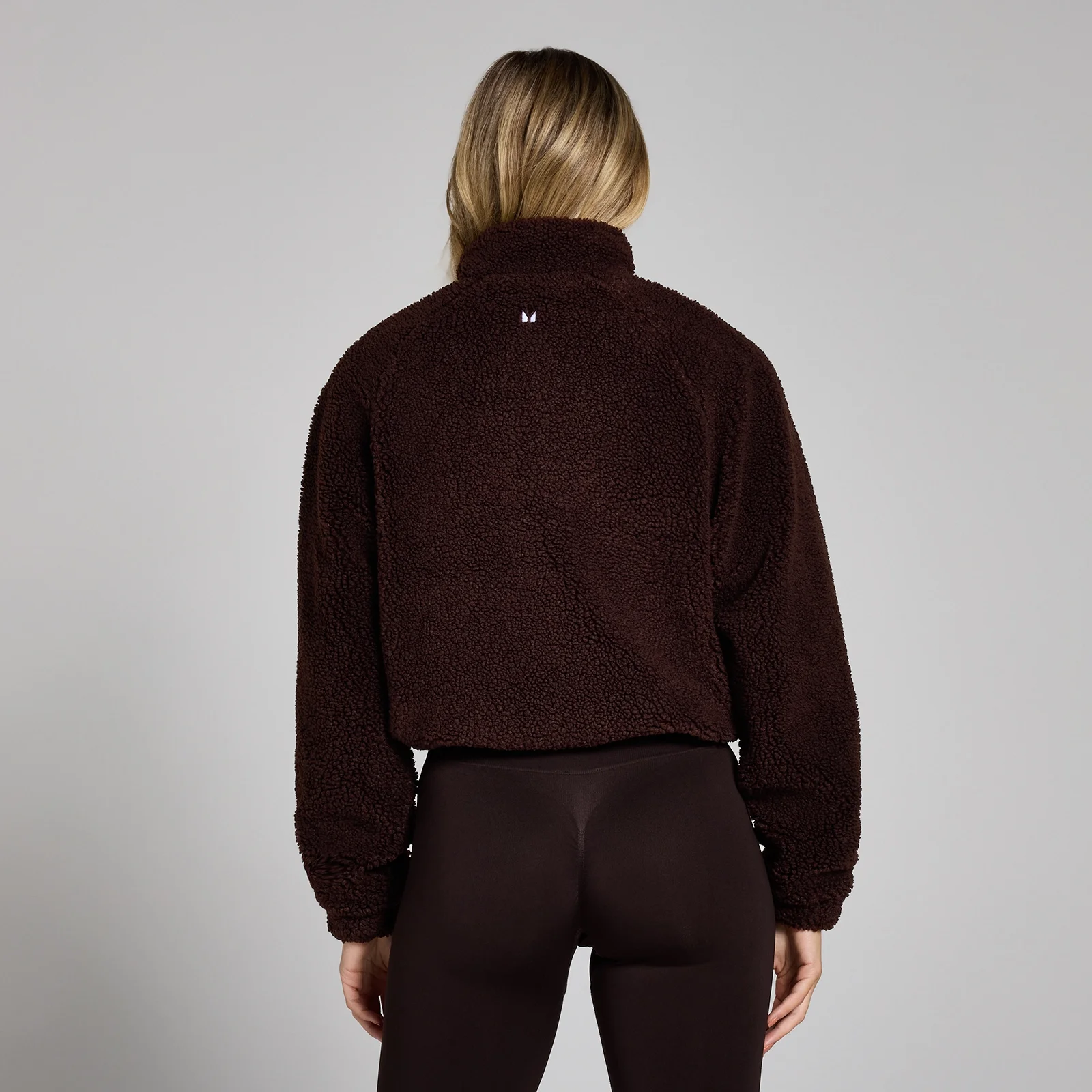 MP Women's Cropped Borg 1/4 Zip Fleece - Chocolate - XS Image 2