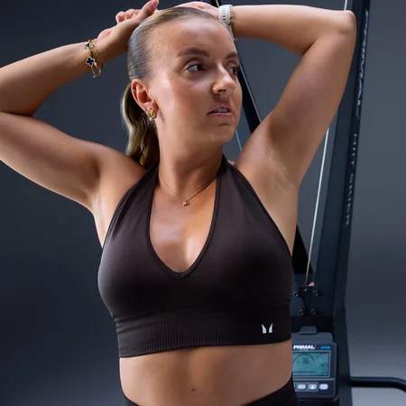 MP Women's Tempo Seamless Halterneck Bra - Chocolate