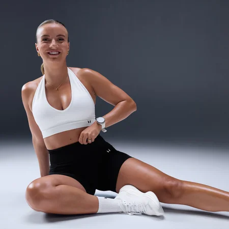 MP Women's Tempo Seamless Halterneck Bra - White
