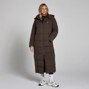 MP Women's Maxi Padded Puffer Jacket - Chocolate - Size XS