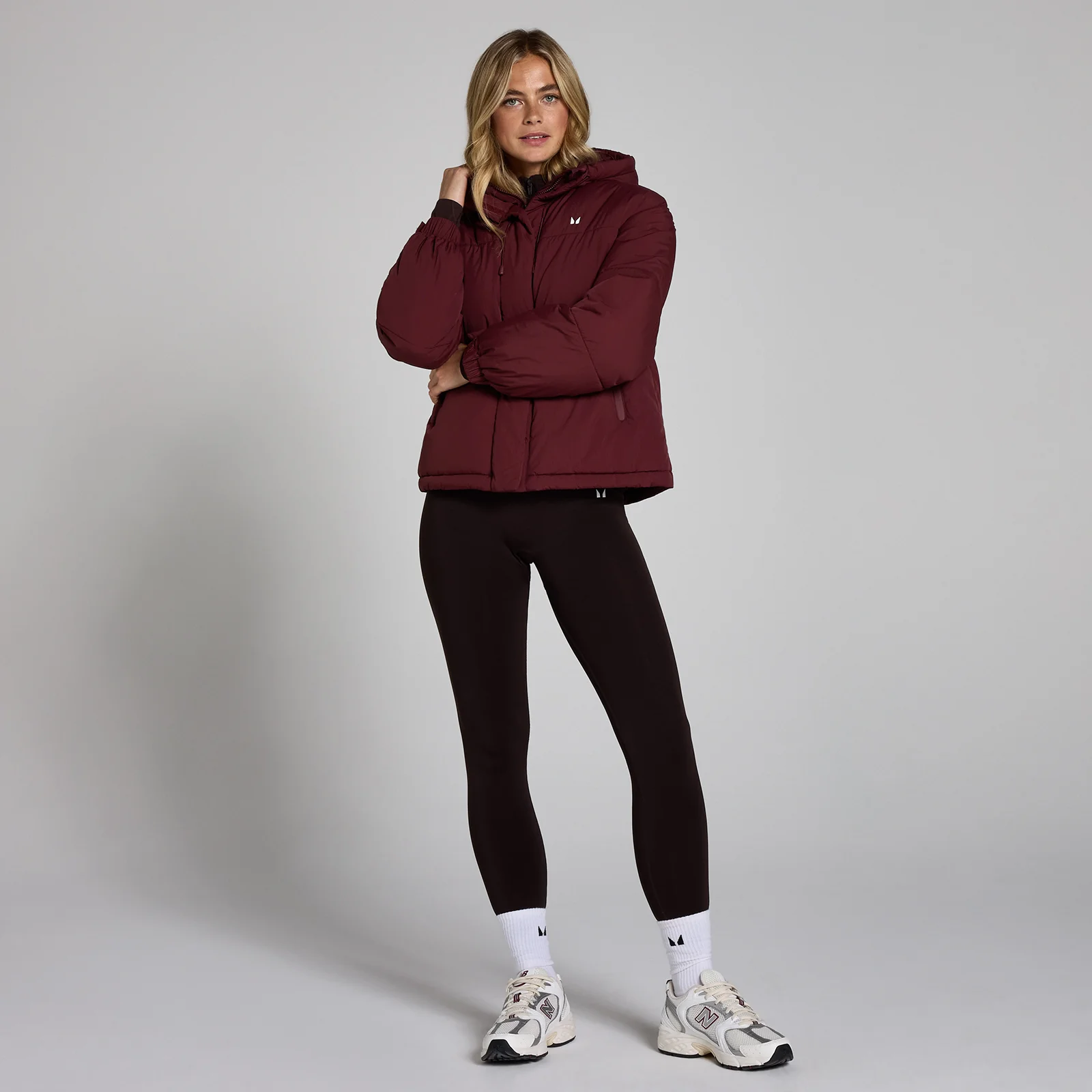 MP Women's Short Padded Puffer Jacket - Deep Berry - XS Image 3