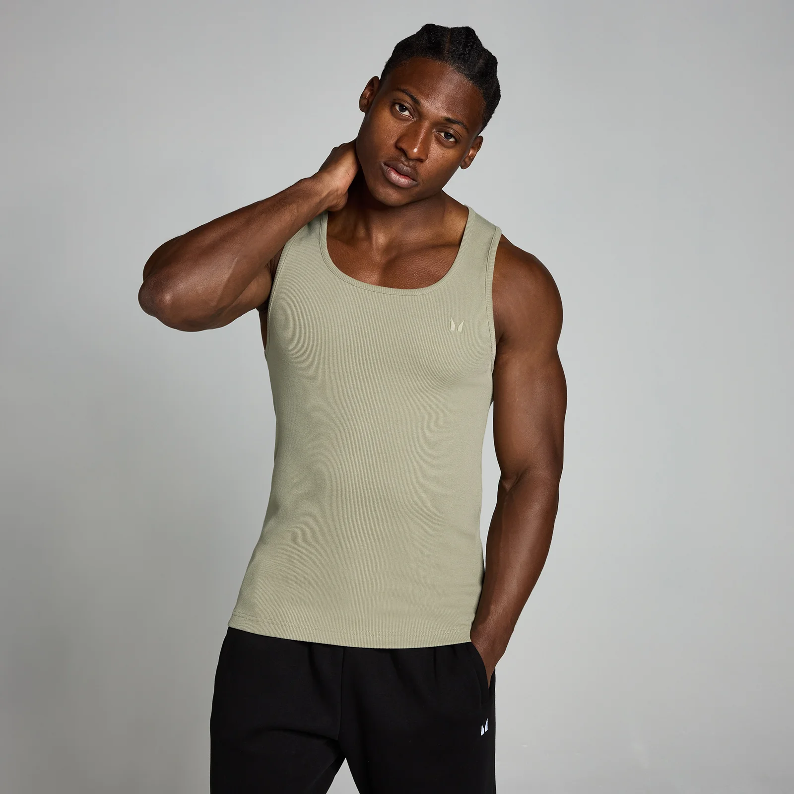 MP Men's Lift Ribbed Muscle Fit Tank - M Image 1