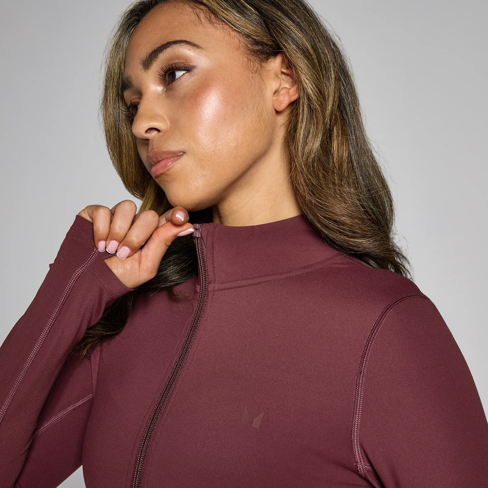 MP Women's Tempo Cropped Jacket - Deep Berry - XS Image 4