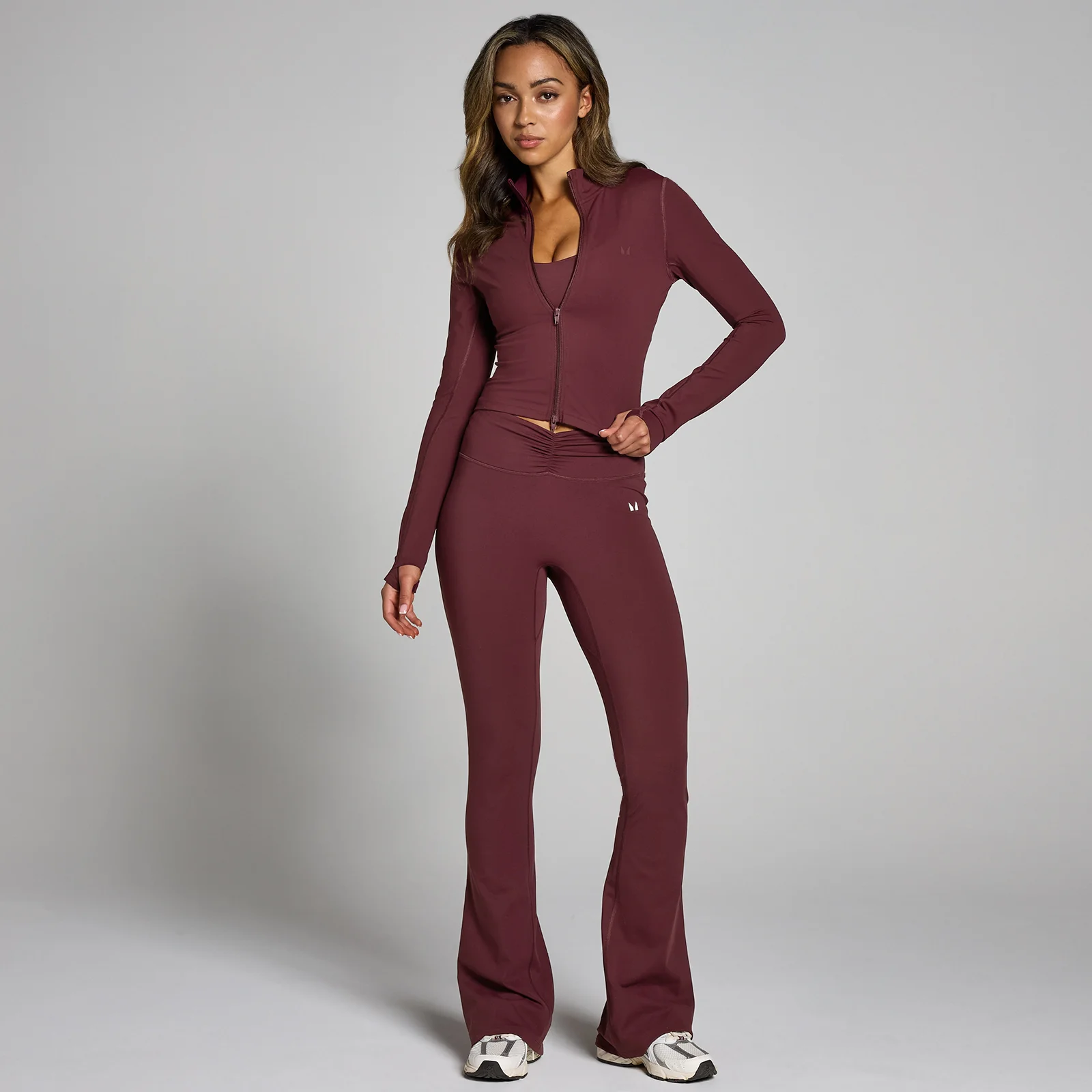 MP Women's Tempo Cropped Jacket - Deep Berry - XS Image 3