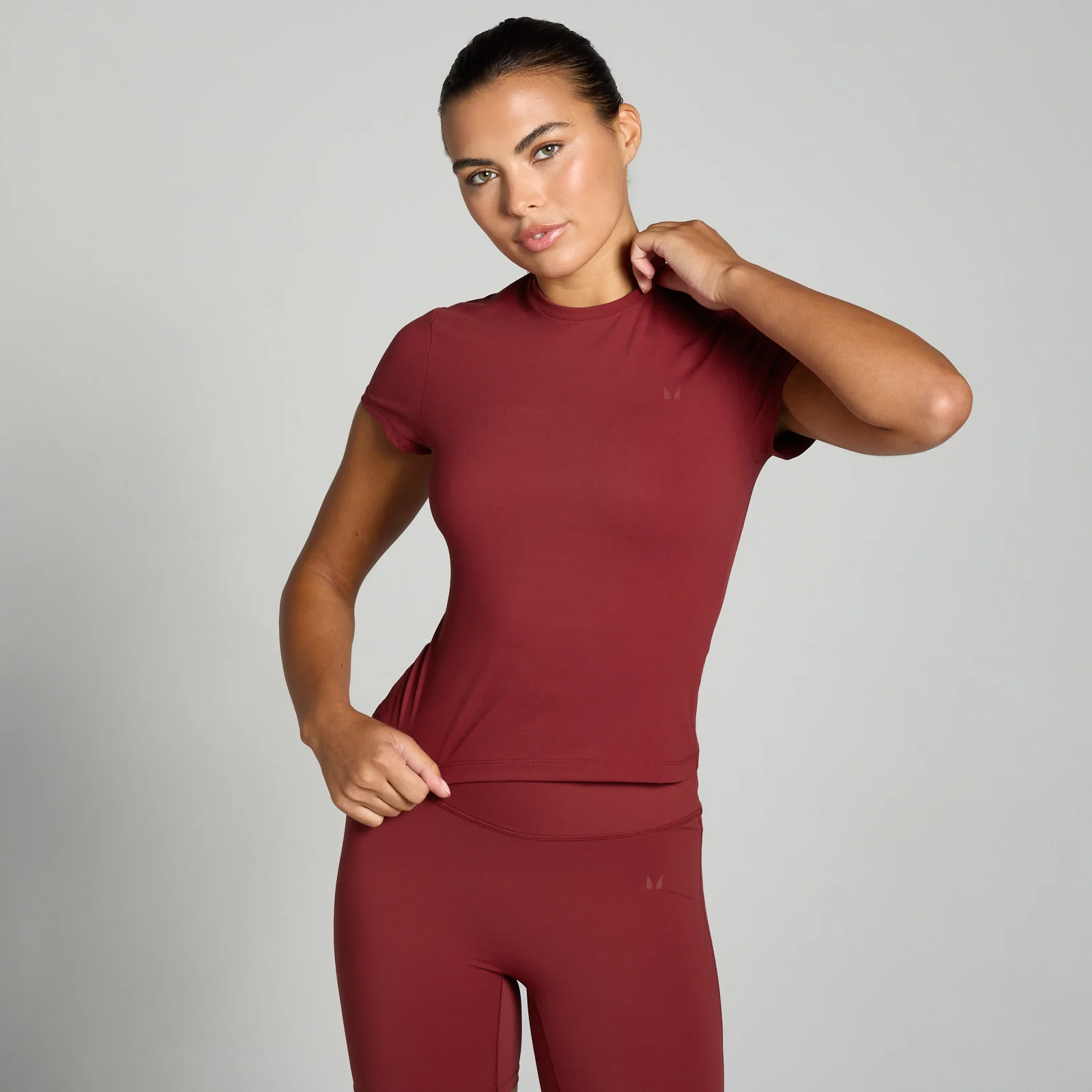 MP Women's Tempo Body Fit Short Sleeve T-Shirt - Cherry - M Image 1