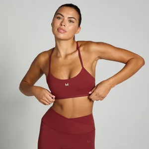 MP Women's Tempo Strappy Back Sports Bra - Cherry - Size XS