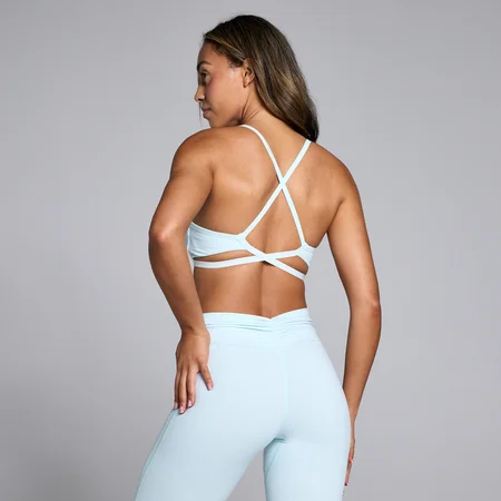 MP Women's Tempo Strappy Back Sports Bra - Baby Blue