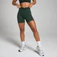 MP Women's Tempo Ruched Front Shorts - Dark Emerald
