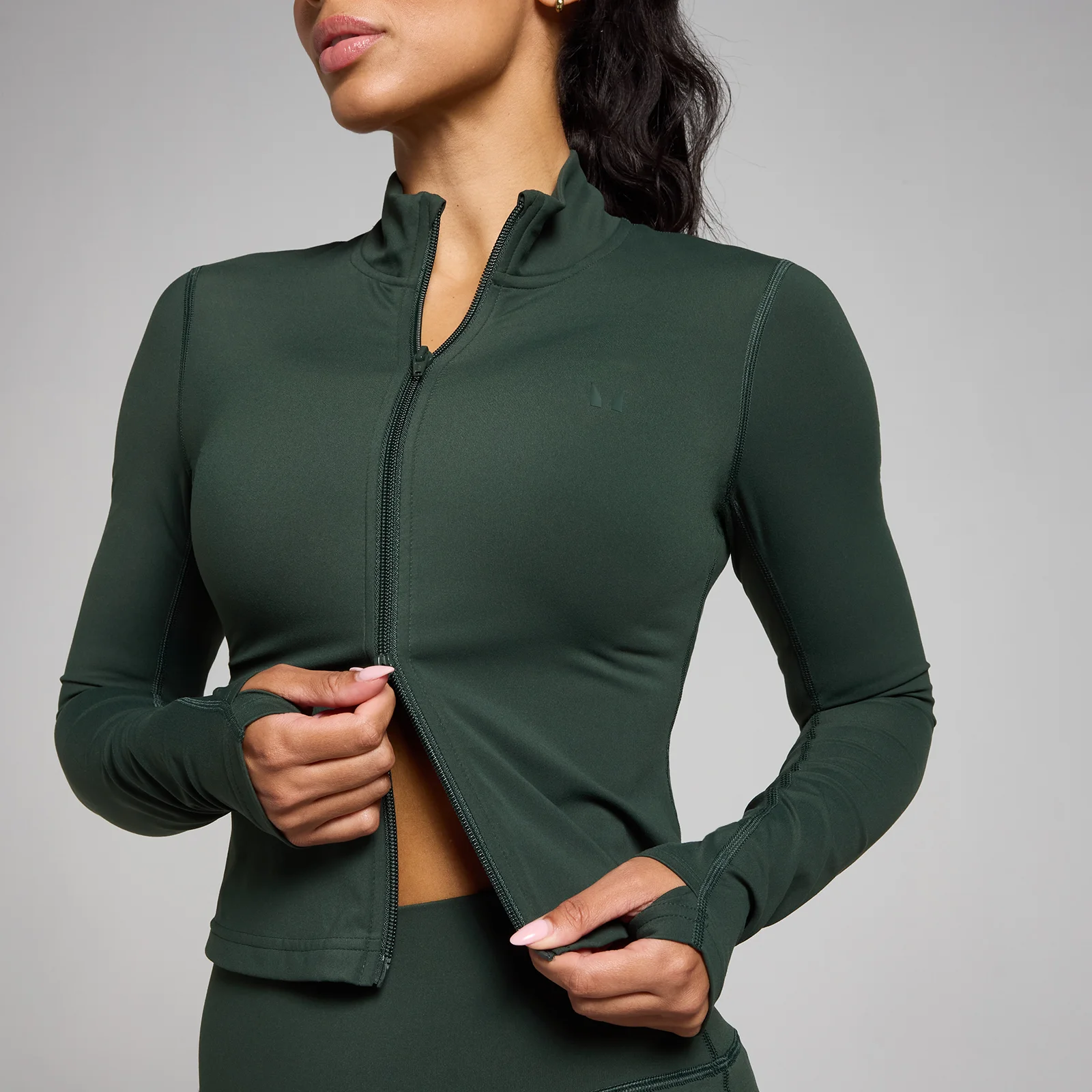 MP Women's Tempo Cropped Jacket - Dark Emerald - XS Image 4
