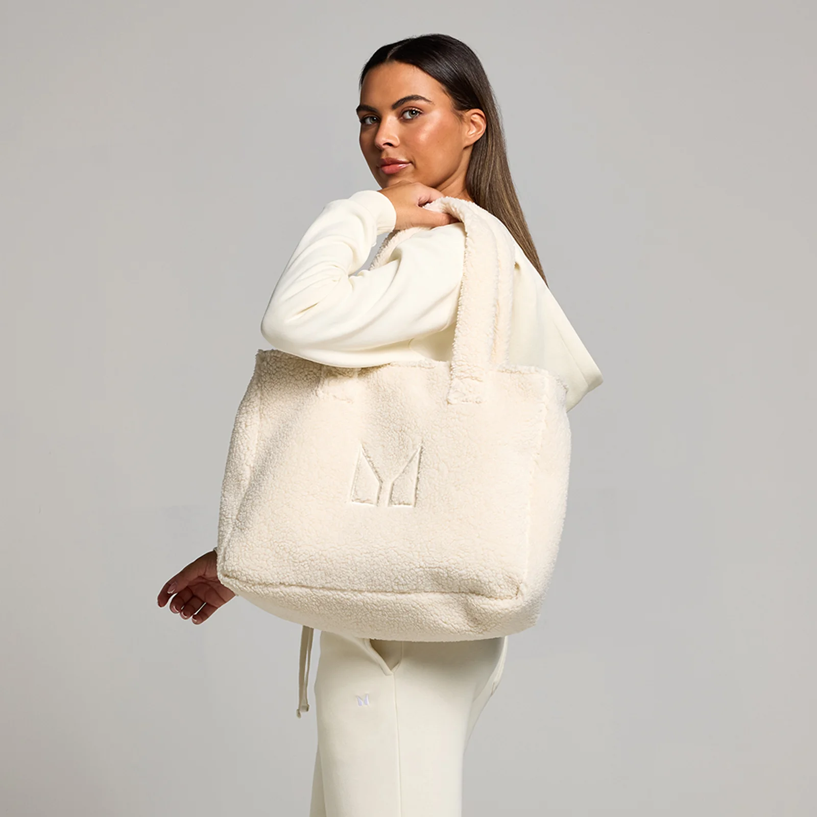 MP Borg Padded Tote - Soft Cream Image 1