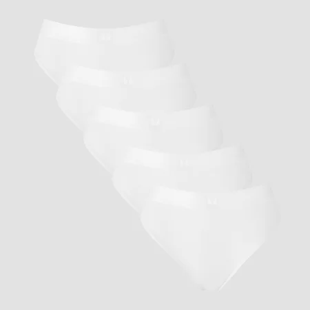 MP Women's Mid Rise Thong (5 Pack) - White