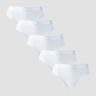 MP Women's Mid Rise Bikini Brief (5 Pack) - White - M Image 6