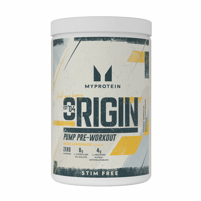 Origin Pump Pre-Workout | Stim & Caffeine-Free - 750G - 30servings - Sour Lemonade