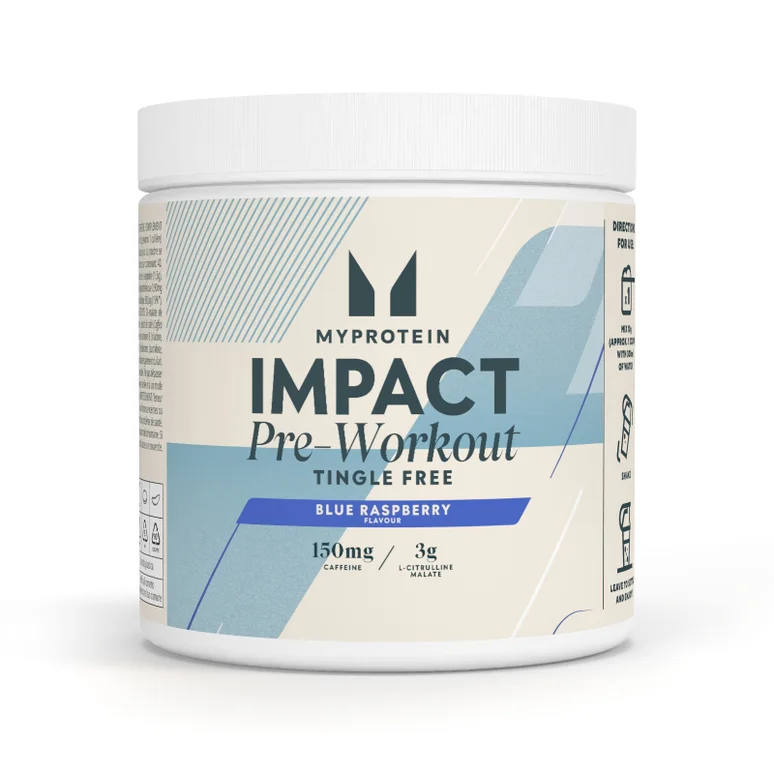 Impact Pre-Workout - 400G - 40servings - Blue Raspberry (Tingle Free)