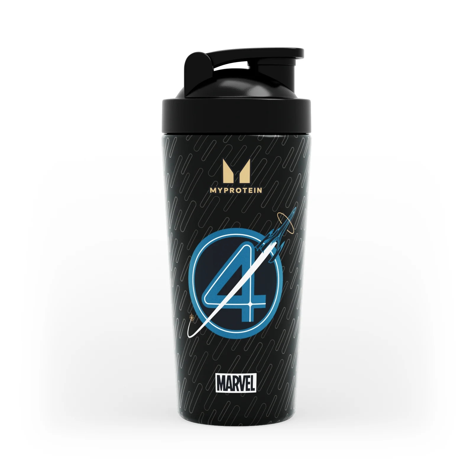Myprotein Fantastic Four Metal shaker - Black Image 1