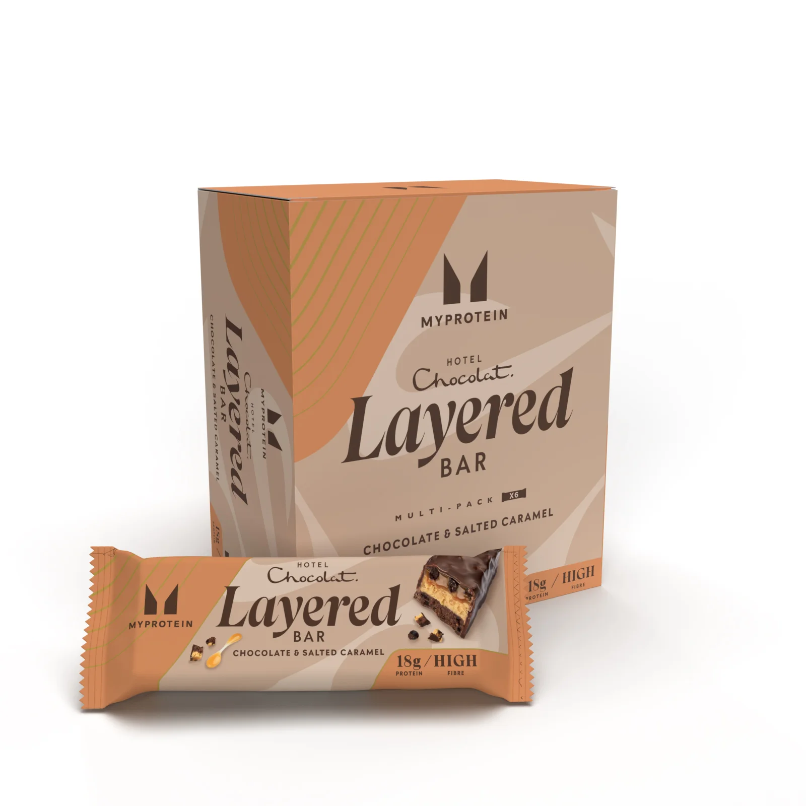 Myprotein X Hotel Chocolat Layered Protein Bar - 6Bars - Chocolate Image 1