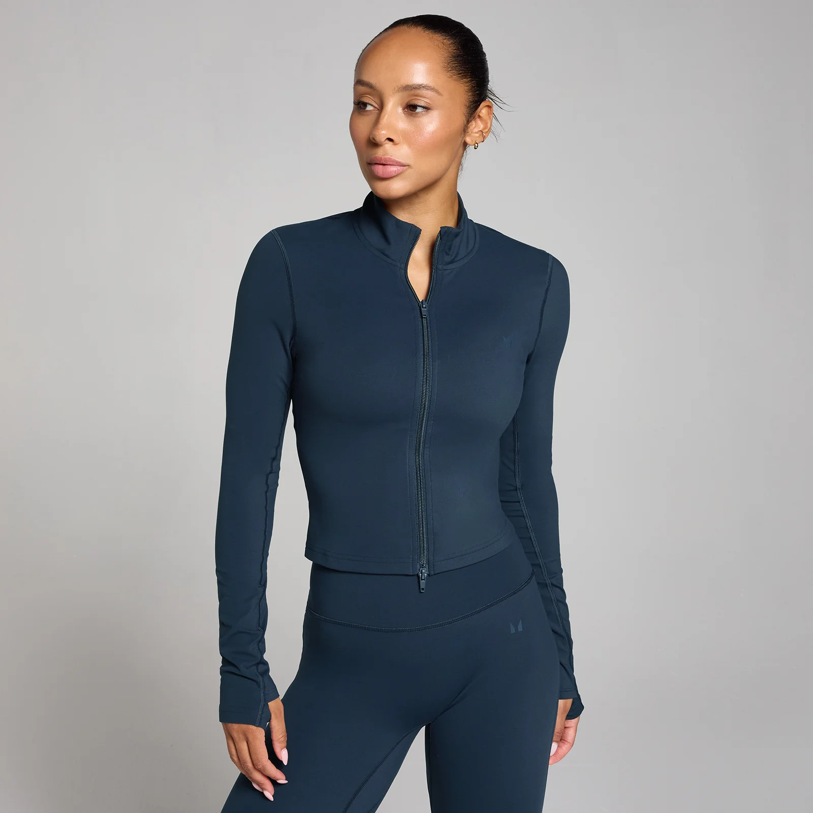 MP Women's Tempo Cropped Jacket - Dark Sapphire - XS Image 1