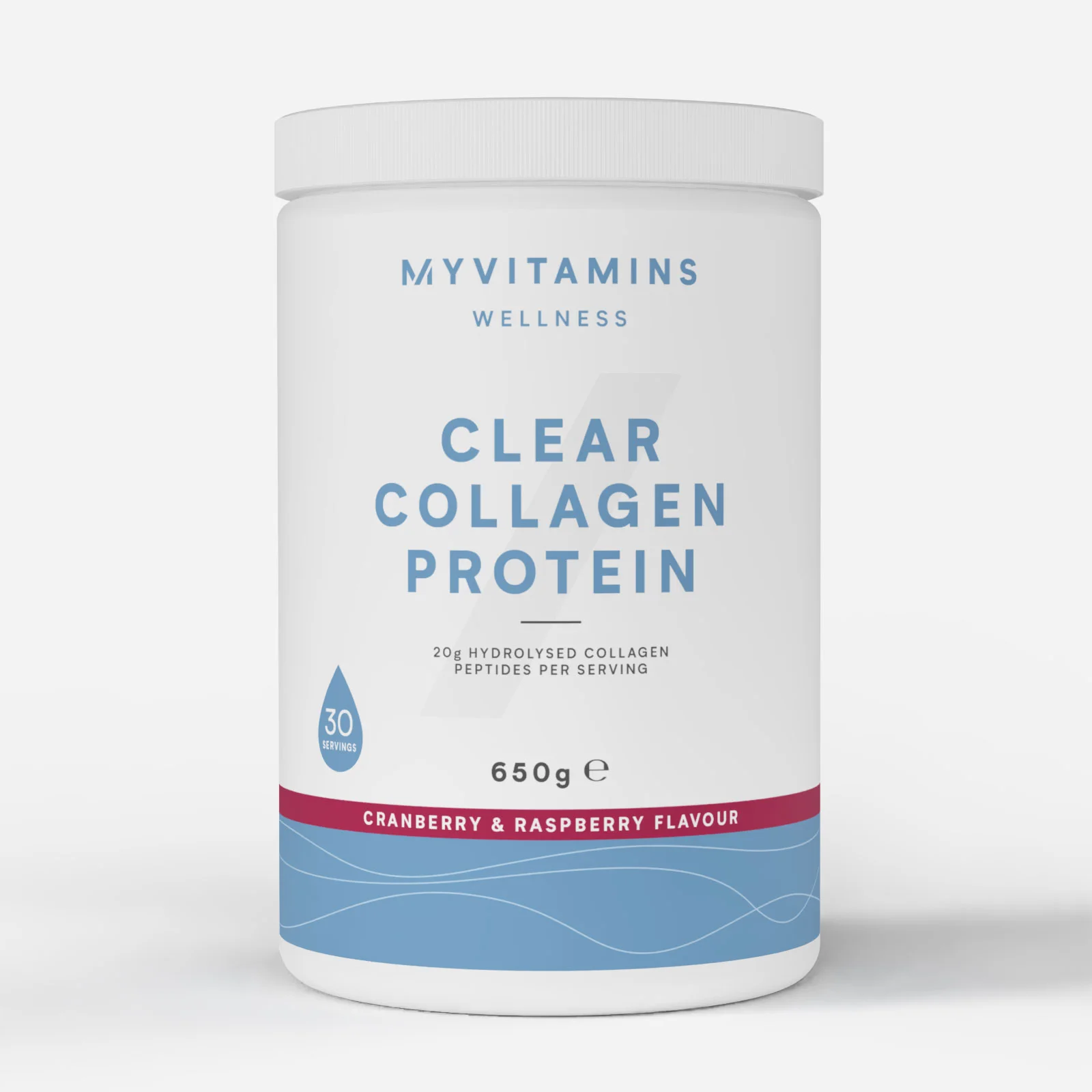 Clear Collagen Protein Powder - 650g - Cranberry & Raspberry Image 1