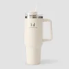 Myprotein Metal Side Handle Straw Bottle 1200ml - Natural Cream