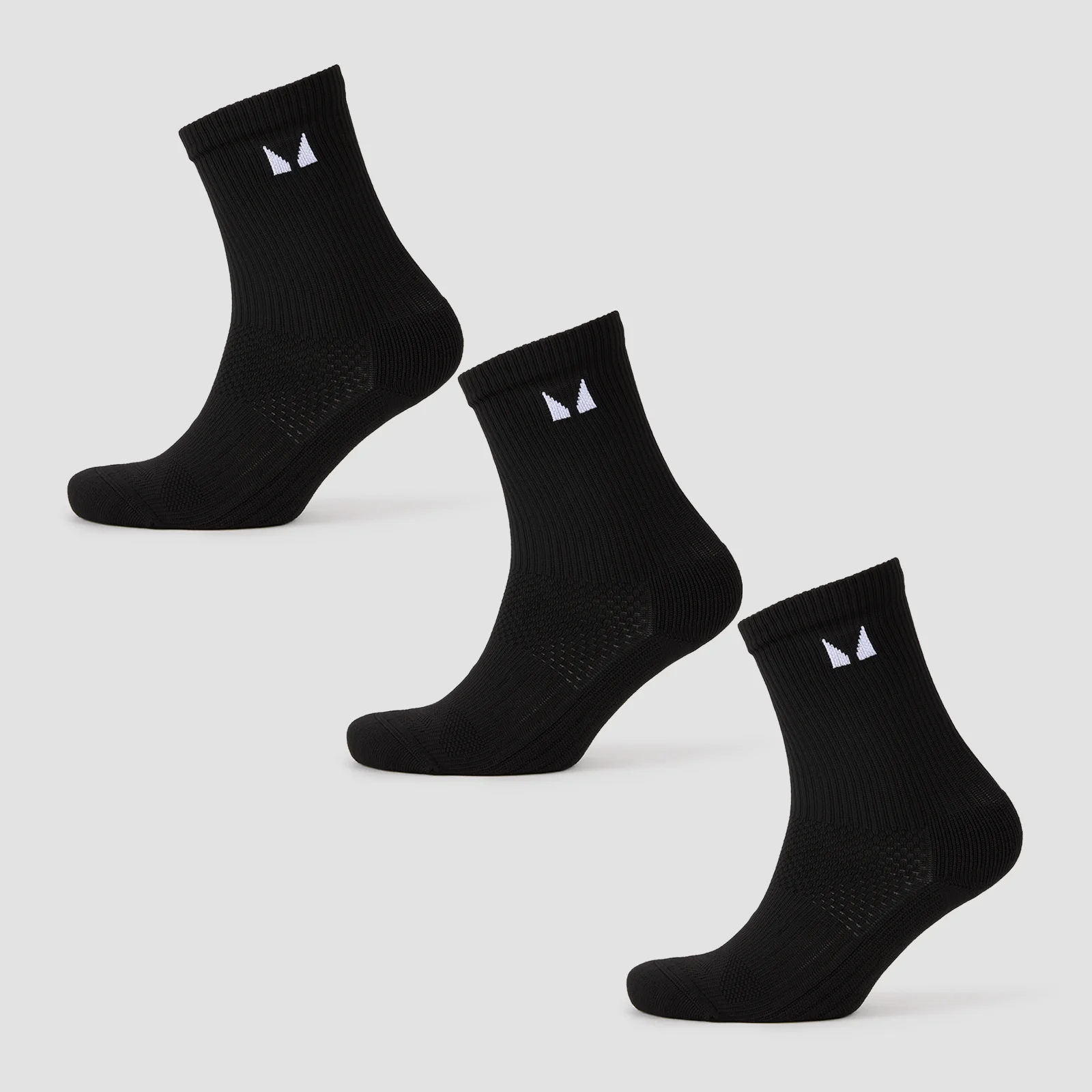 MP Running Socks (3 pack) - Black - UK 2-5 Image 1