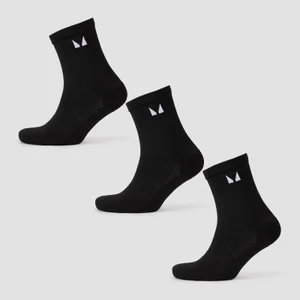 MP Running Socks (3 pack) - Black - Size UK 2-5