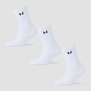 MP Running Socks (3 pack) - White - Size UK 2-5