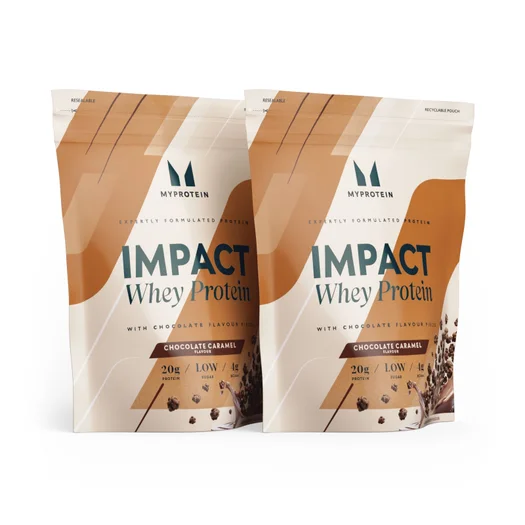 Impact Whey Protein Powder - 1.92kg - 60servings - Chocolate Caramel with Crunchy Biscuit Pieces