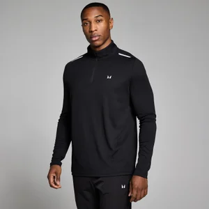 MP Men's Active Gridded 1/4 Zip - Black - Size XS