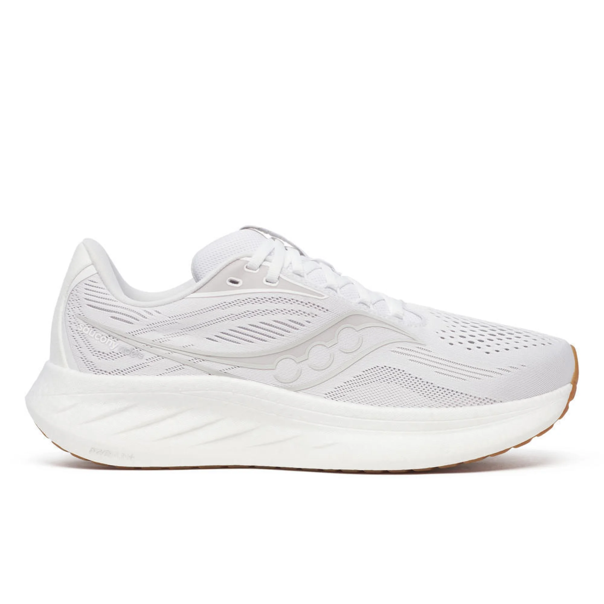Saucony Men's Ride 18 - White/ Gum - UK 10 Image 1