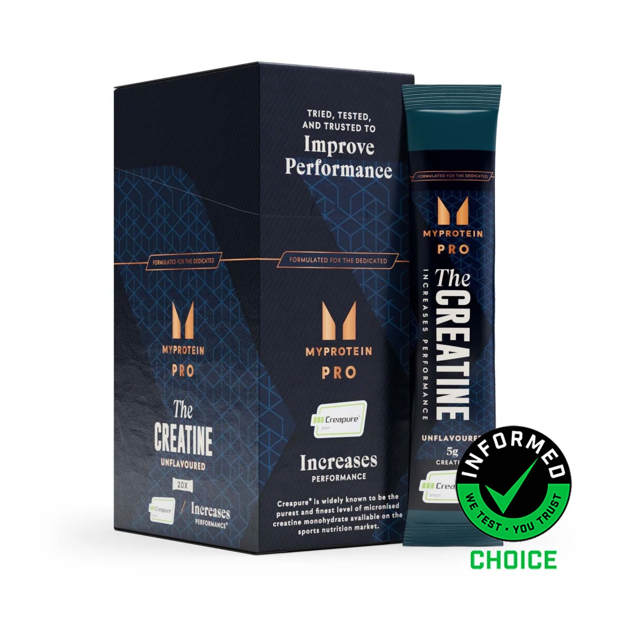 THE Creatine (Creapure) Stick Pack  - 20 x 5.7g - Unflavoured Image 1