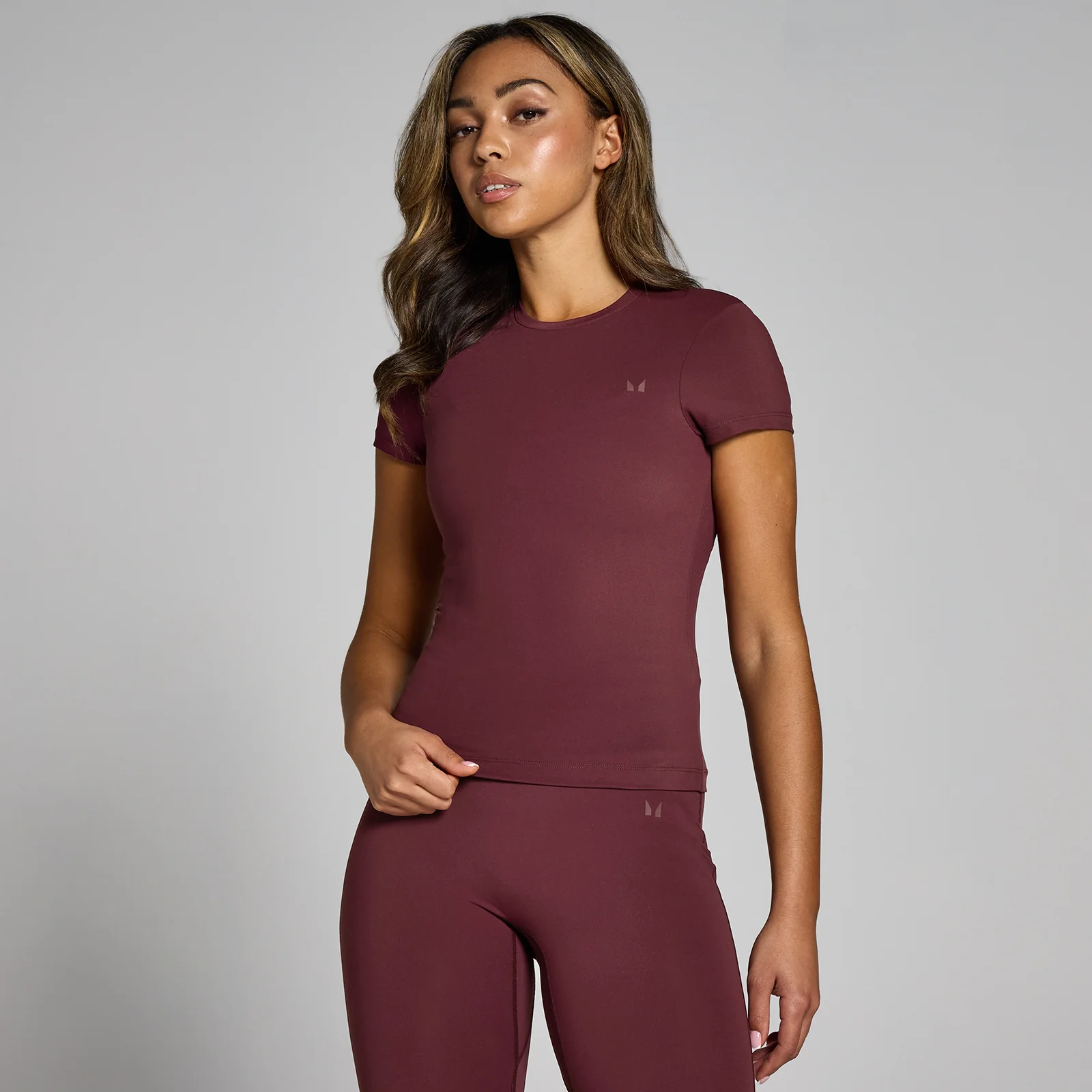 MP Women's Tempo Body Fit Short Sleeve T-Shirt - Deep Berry - XS Image 1
