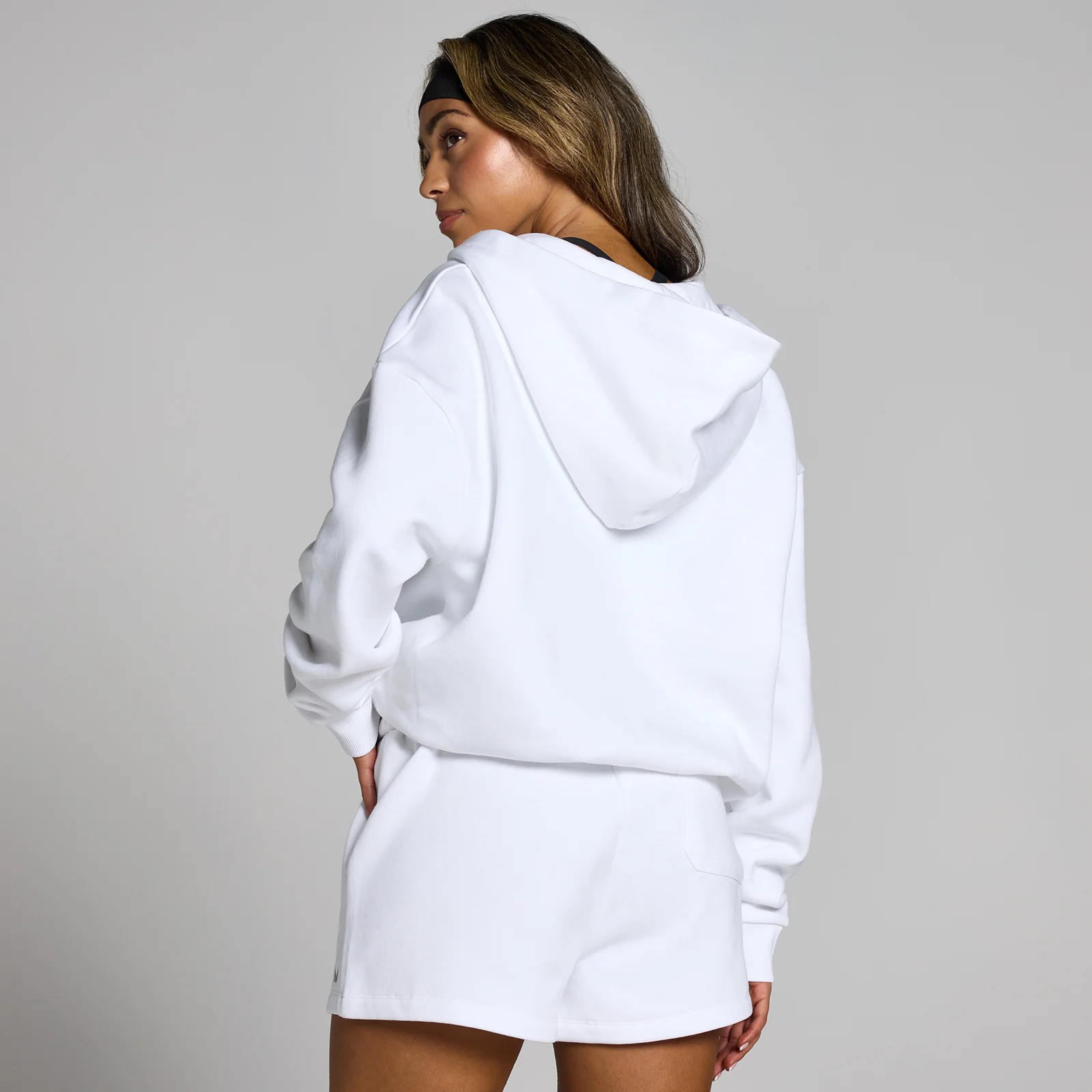 MP Women's Basics Zip Through Hoodie - White - XS Image 2