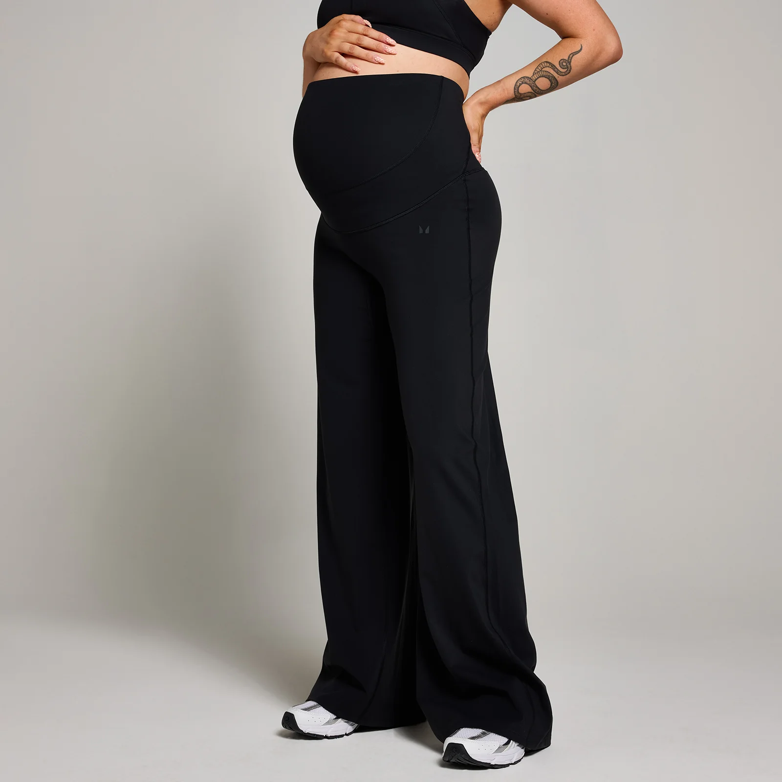 MP Women's Maternity Wide Leg Leggings - Black - S Image 1