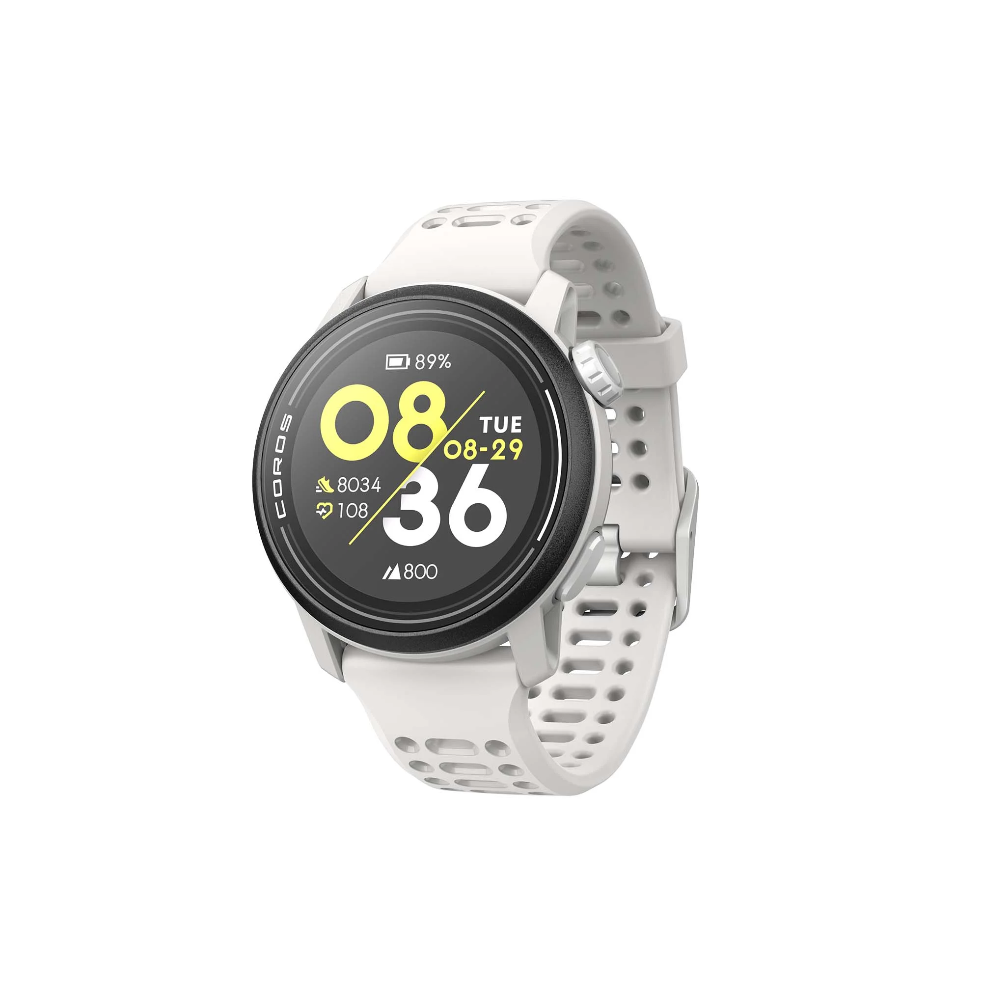 COROS PACE 3 Premium GPS Sport Watch White w/ Silicone Band - One Size Image 1