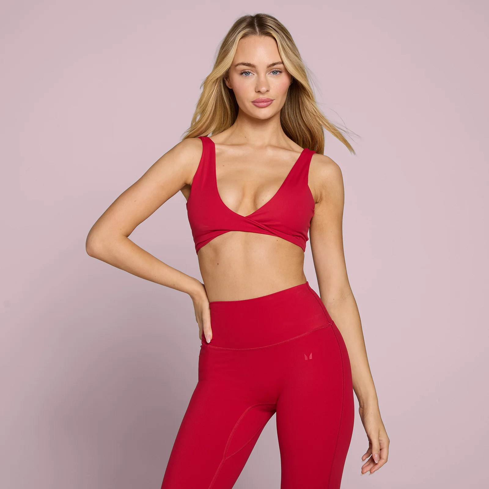 MP Women's Tempo Twist Front Sports Bra - Rose Red - XL Image 1