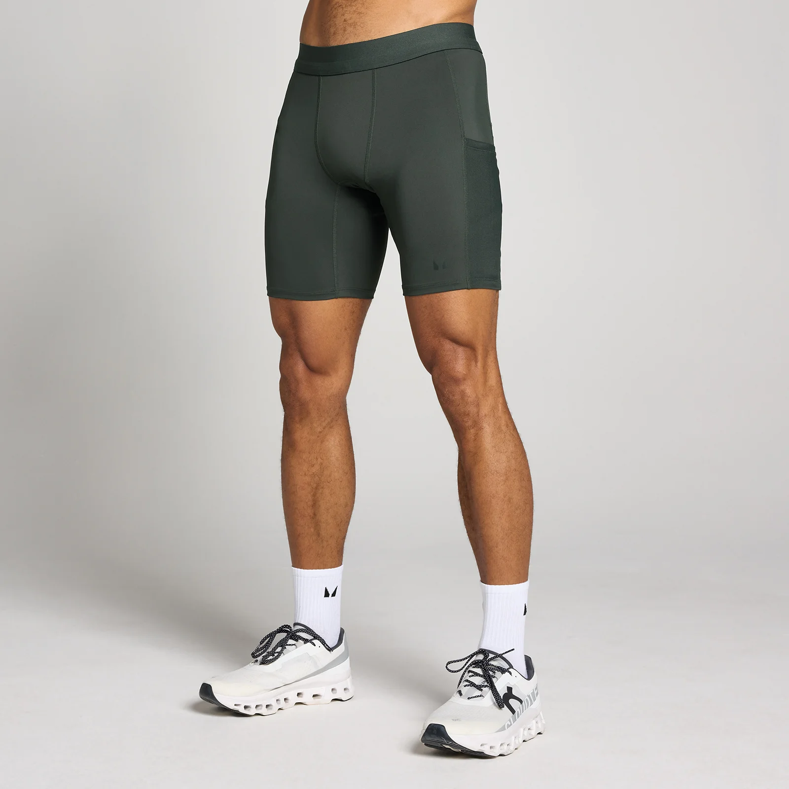 MP Men's Hybrid Pocket Half Tight - Washed Black - M Image 1