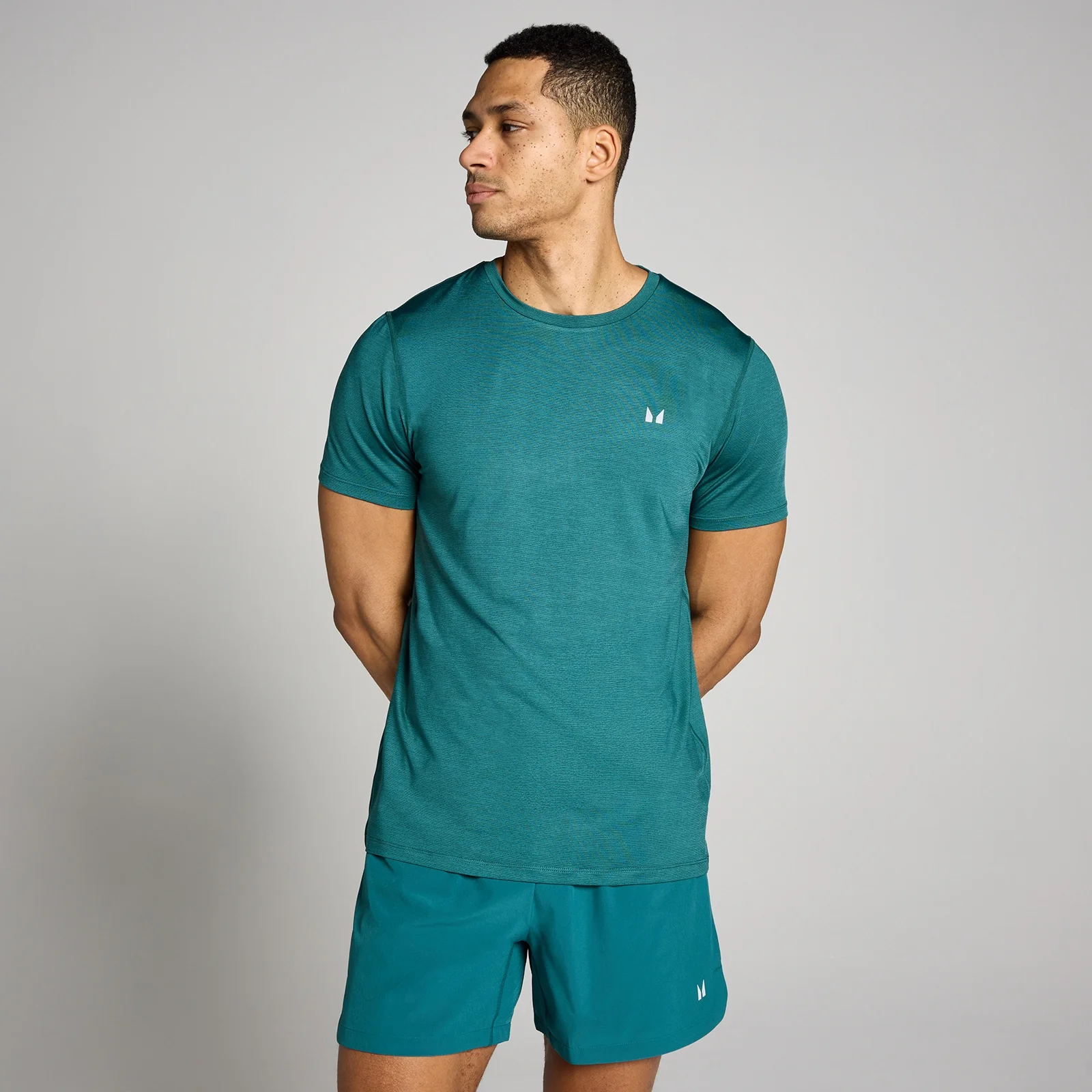 MP Men's Tempo Marl T-Shirt - Rich Teal - XS Image 1