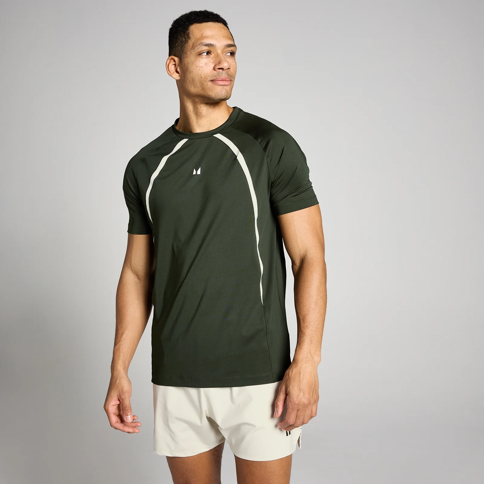 MP Men's Tempo Panel T-Shirt - Forest Green - XS Image 1
